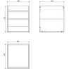 Mexen Orio badkamerkast onder wastafel 40 cm, 1 deur, grafiet mat - 91A11-04047-1-BF66