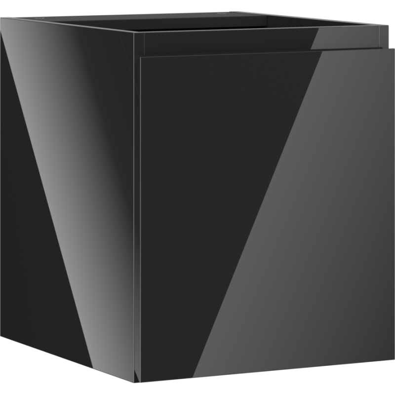 Mexen Orio kylpyhuonekaappi altaan alle 40 cm, 1 ovi, musta kiiltävä - 91A11-04047-1-BF70