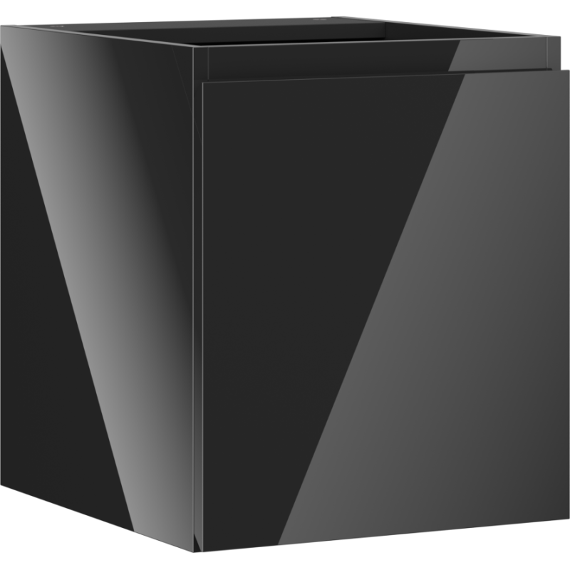 Mexen Orio meuble de salle de bains sous-lavabo 40 cm, 1 porte, noir brillant - 91A11-04047-1-BF70