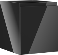 Mexen Orio 40 cm Bathroom Vanity Unit, 1 Door, Black Gloss - 91A11-04047-1-BF70