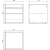 Mexen Orio meuble de salle de bain sous lavabo 45 cm, 1 porte, blanc mat - 91A11-04547-1-BF01