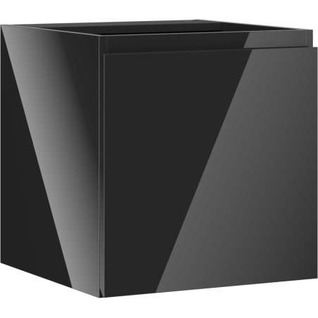 Mexen Orio bathroom cabinet under-sink 45 cm, 1 door, black gloss - 91A11-04547-1-BF70