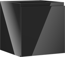 Mexen Orio gabinete de baño para lavabo 45 cm, 1 puerta, negro brillante - 91A11-04547-1-BF70