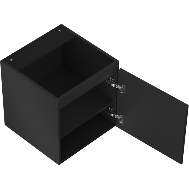 Mexen Orio armário de casa de banho suspenso de 45 cm, 1 porta, preto mate - 91A11-04547-1-BF71