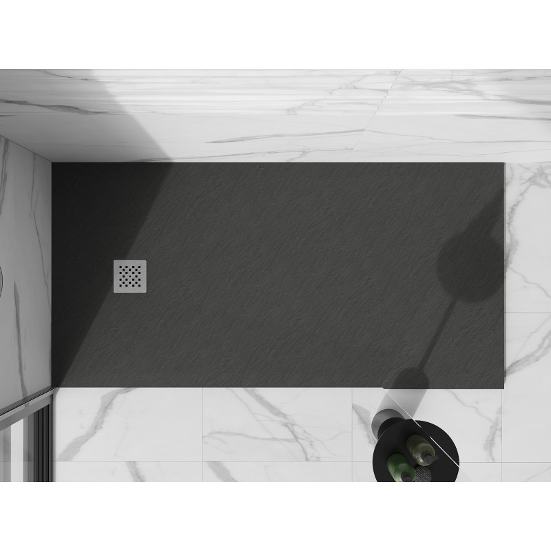 Mexen Stone+ composite rectangular shower tray 180 x 70 cm, anthracite - 44717018