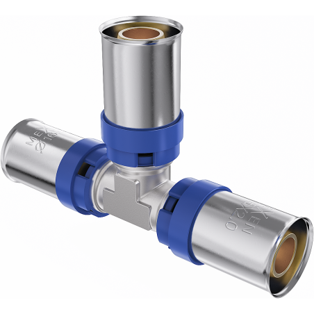 Mexen PEX-P Pressfitting T-Stück, verpressbar PEX 32 x 32 x 32 - W97130-323232-00