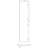 Mexen Orio Badezimmersäule 35 cm, 1 Tür, Weiß Hochglanz - 91A11-03016-1-BF00