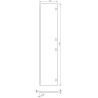 Mexen Orio Badschrank 35 cm, 1 Tür, Grau Matt - 91A11-03016-1-BF62