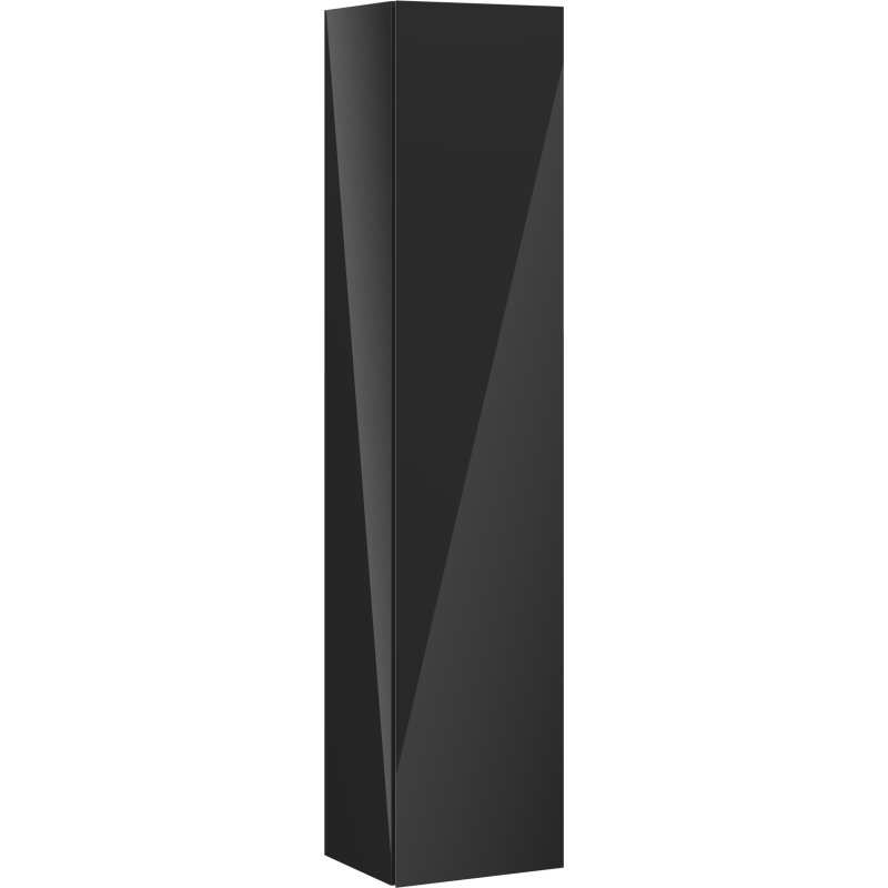 Mexen Orio columna de baño 35 cm, 1 puerta, negro brillante - 91A11-03016-1-BF70