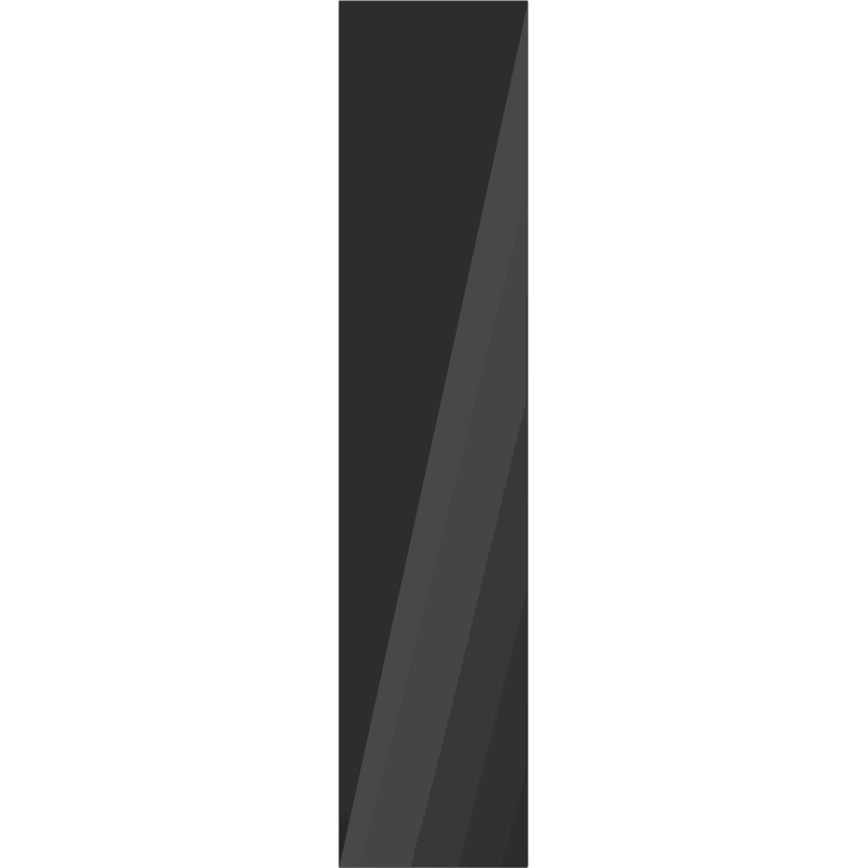 Mexen Orio columna de baño 35 cm, 1 puerta, negro brillante - 91A11-03016-1-BF70