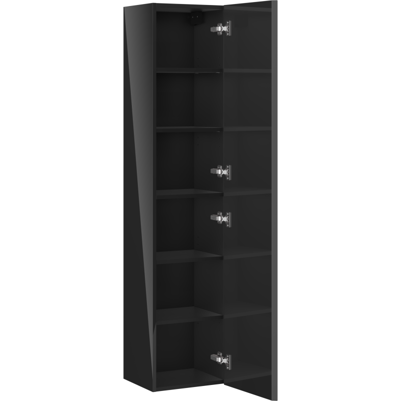 Mexen Orio columna de baño 35 cm, 1 puerta, negro brillante - 91A11-03016-1-BF70