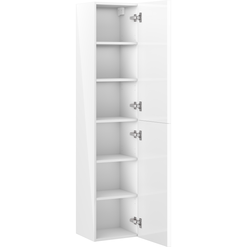 Mexen Orio columna de baño 35 cm, 2 puertas, blanco brillo - 91A11-03016-2-BF00