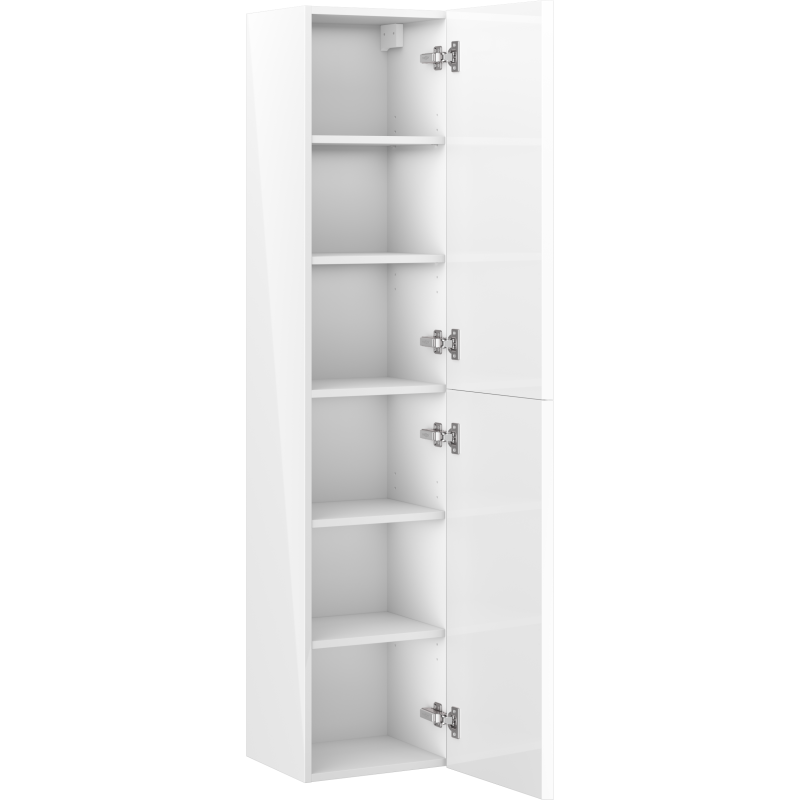 Mexen Orio coluna de casa de banho 35 cm, 2 portas, branco brilhante - 91A11-03016-2-BF00