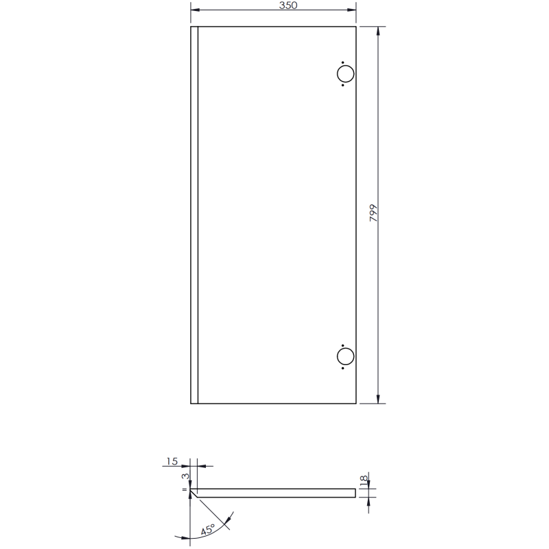Mexen Orio columna de baño 35 cm, 2 puertas, blanco mate - 91A11-03016-2-BF01