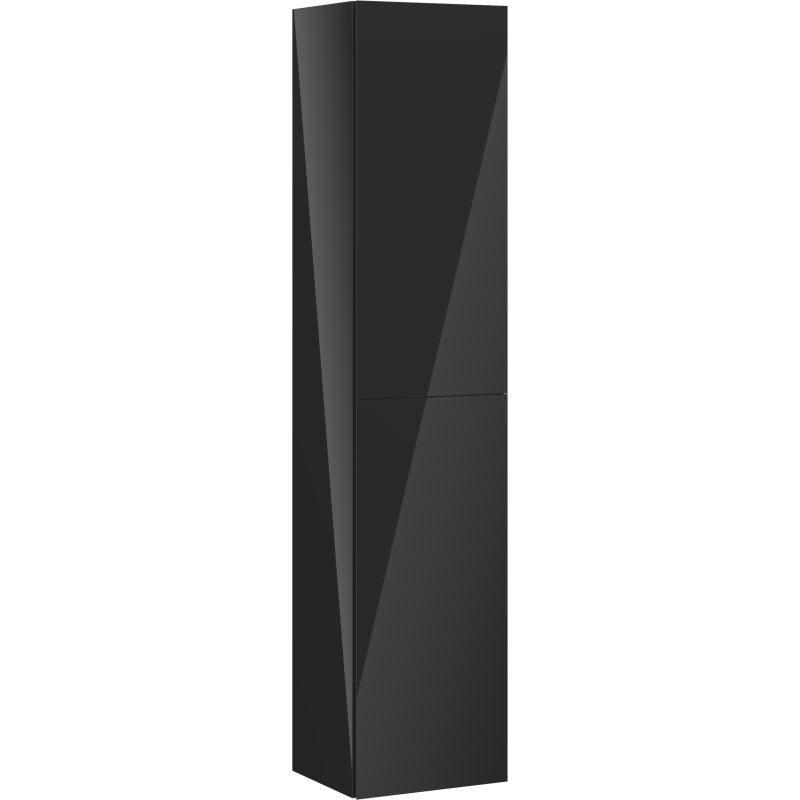 Mexen Orio columna de baño 35 cm, 2 puertas, negro brillo - 91A11-03016-2-BF70