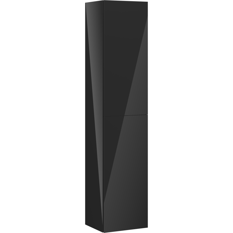 Mexen Orio coluna de casa de banho 35 cm, 2 portas, preto brilhante - 91A11-03016-2-BF70