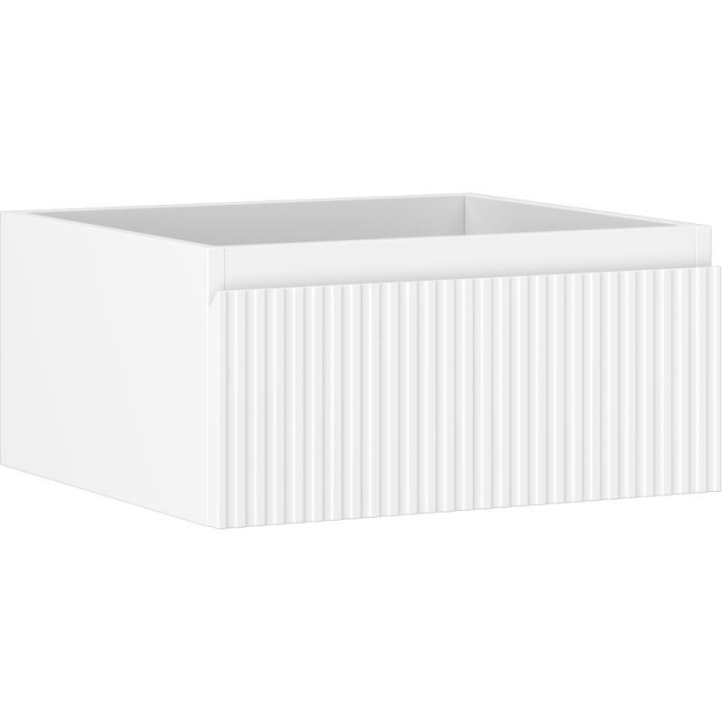 Mexen Rivel 50 cm Badezimmerunterschrank, 1 Schublade, geriffelt, mattweiß- 91A20-05023-1-BF01