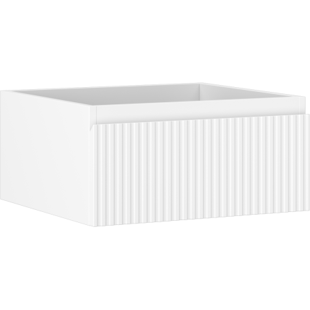 Mexen Rivel 50 cm Badezimmerunterschrank, 1 Schublade, geriffelt, mattweiß- 91A20-05023-1-BF01