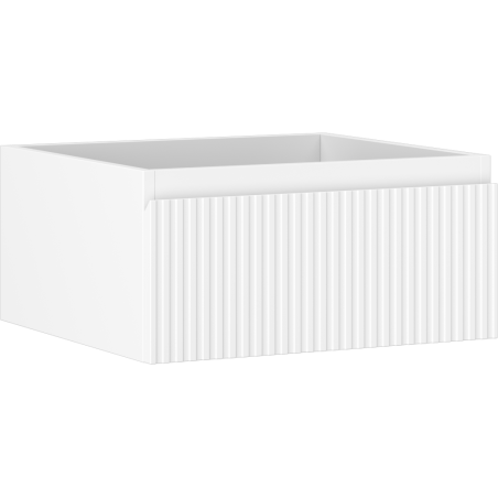 Mexen Rivel Badezimmerschrank für Waschbecken 50 cm, 1 Schublade, geriffelt, weiß matt- 91A20-05023-1-BF01