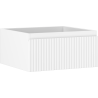 Mexen Rivel 50 cm Badezimmerunterschrank, 1 Schublade, geriffelt, mattweiß- 91A20-05023-1-BF01