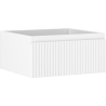 Mexen Rivel badkamerkast onder de wastafel 50 cm, 1 lade, gegroefd, wit mat- 91A20-05023-1-BF01