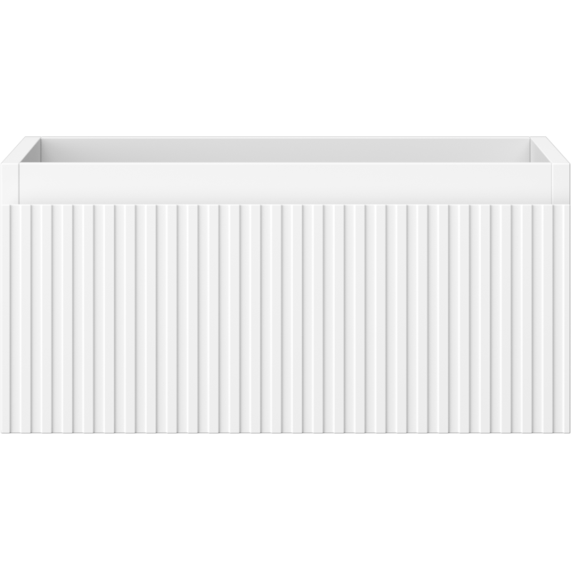 Mexen Rivel armário de casa de banho para lavatório 50 cm, 1 gaveta, canelada, branco mate - 91A20-05023-1-BF01