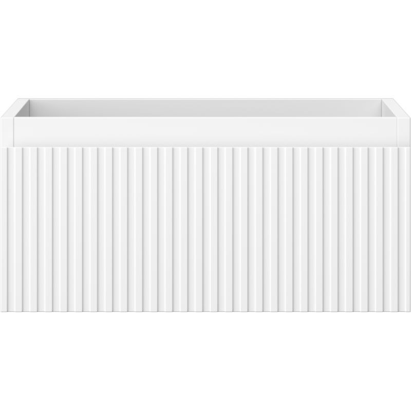 Mexen Rivel armoire de salle de bain sous lavabo 50 cm, 1 tiroir, rainurée, blanc mat- 91A20-05023-1-BF01