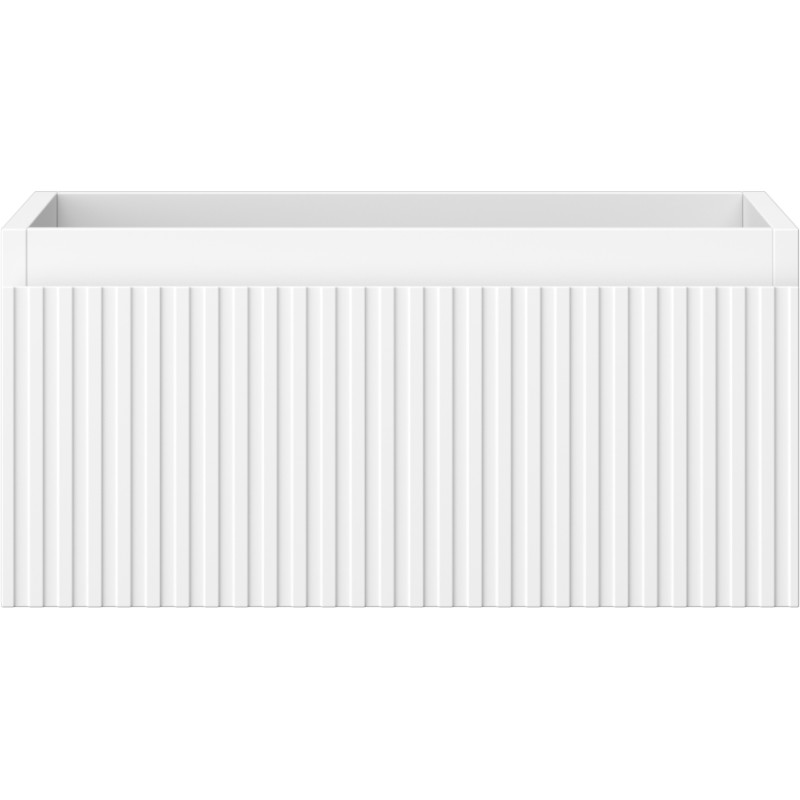 Mexen Rivel bathroom cabinet under-sink 50 cm, 1 drawer, grooved, matte white- 91A20-05023-1-BF01