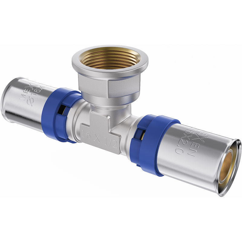Mexen PEX-P té en T à sertir, pressé PEX 25 x 3/4 FF x 25 - W97132-2534F25-00