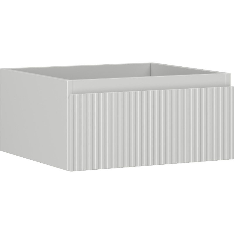 Mexen Rivel bathroom cabinet under sink 50 cm, 1 drawer, fluted, grey matte - 91A20-05023-1-BF62