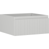 Mexen Rivel Badezimmerschrank 50 cm, 1 Schublade, geriffelt, grau matt - 91A20-05023-1-BF62