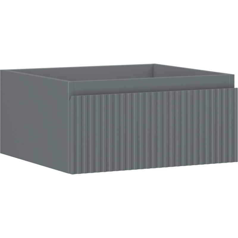 Mexen Rivel kupaonski ormarić ispod umivaonika 50 cm, 1 ladica, rebrasta, grafit mat - 91A20-05023-1-BF66