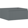 Mexen Rivel bathroom cabinet under basin 50 cm, 1 drawer, fluted, matt graphite - 91A20-05023-1-BF66