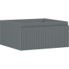 Mexen Rivel kupaonski ormarić ispod umivaonika 50 cm, 1 ladica, rebrasta, grafit mat - 91A20-05023-1-BF66