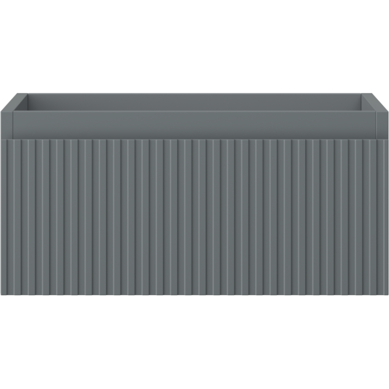 Mexen Rivel badkamerkast onder wastafel 50 cm, 1 lade, gegroefd, grafiet mat - 91A20-05023-1-BF66