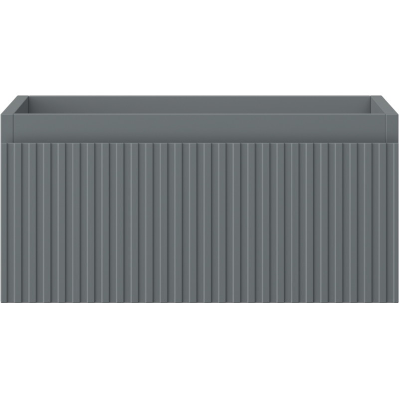 Mexen Rivel bathroom cabinet under basin 50 cm, 1 drawer, fluted, matt graphite - 91A20-05023-1-BF66