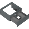 Mexen Rivel mueble de baño para lavabo de 50 cm, 1 cajón, ranurado, grafito mate - 91A20-05023-1-BF66