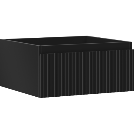 Mexen Rivel meuble de salle de bain sous lavabo 50 cm, 1 tiroir, rainuré, noir mat - 91A20-05023-1-BF71