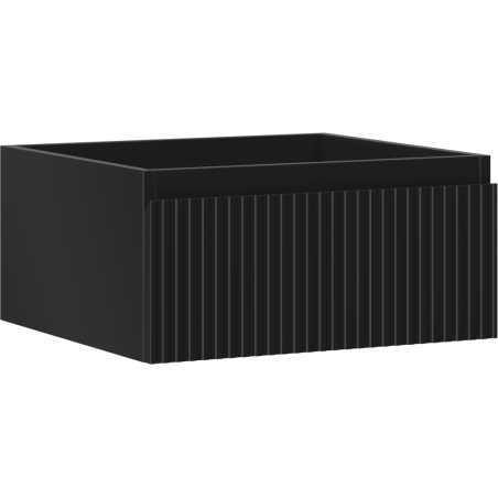 Mexen Rivel mueble de baño para lavabo 50 cm, 1 cajón, ranurado, negro mate - 91A20-05023-1-BF71
