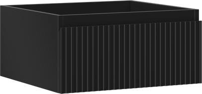 Mexen Rivel mobile da bagno per lavabo 50 cm, 1 cassetto, scanalato, nero opaco - 91A20-05023-1-BF71