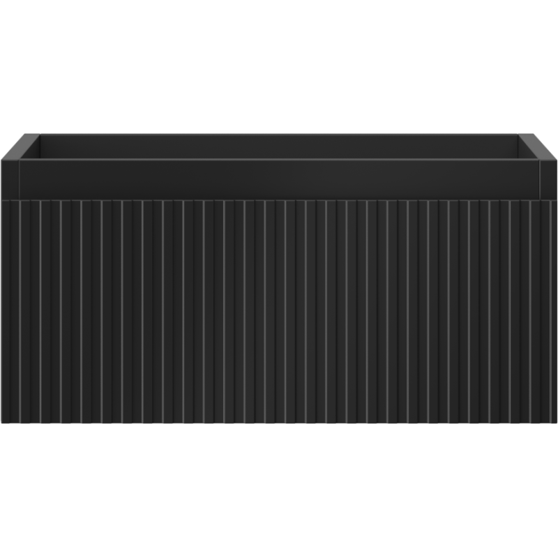 Mexen Rivel mueble de baño para lavabo 50 cm, 1 cajón, ranurado, negro mate - 91A20-05023-1-BF71