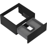Mexen Rivel mobile da bagno per lavabo 50 cm, 1 cassetto, scanalato, nero opaco - 91A20-05023-1-BF71