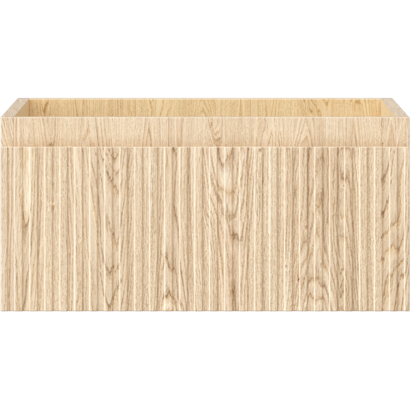 Mexen Rivel Badezimmerschrank für Waschbecken 50 cm, 1 Schublade, geriffelt, Eiche - 91A20-05023-1-BF81