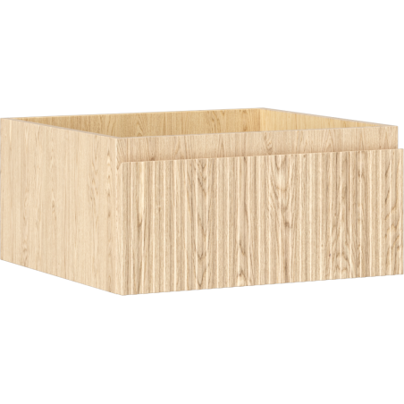 Mexen Rivel Badezimmerschrank für Waschbecken 50 cm, 1 Schublade, geriffelt, Eiche - 91A20-05023-1-BF81