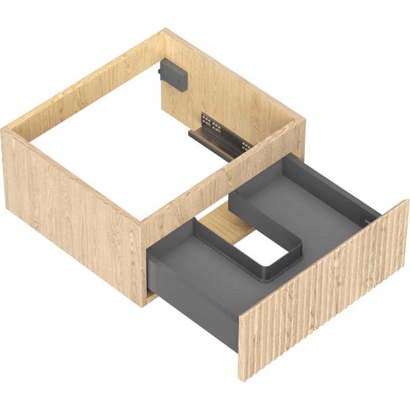 Mexen Rivel mueble de baño para lavabo 50 cm, 1 cajón, ranurado, roble - 91A20-05023-1-BF81