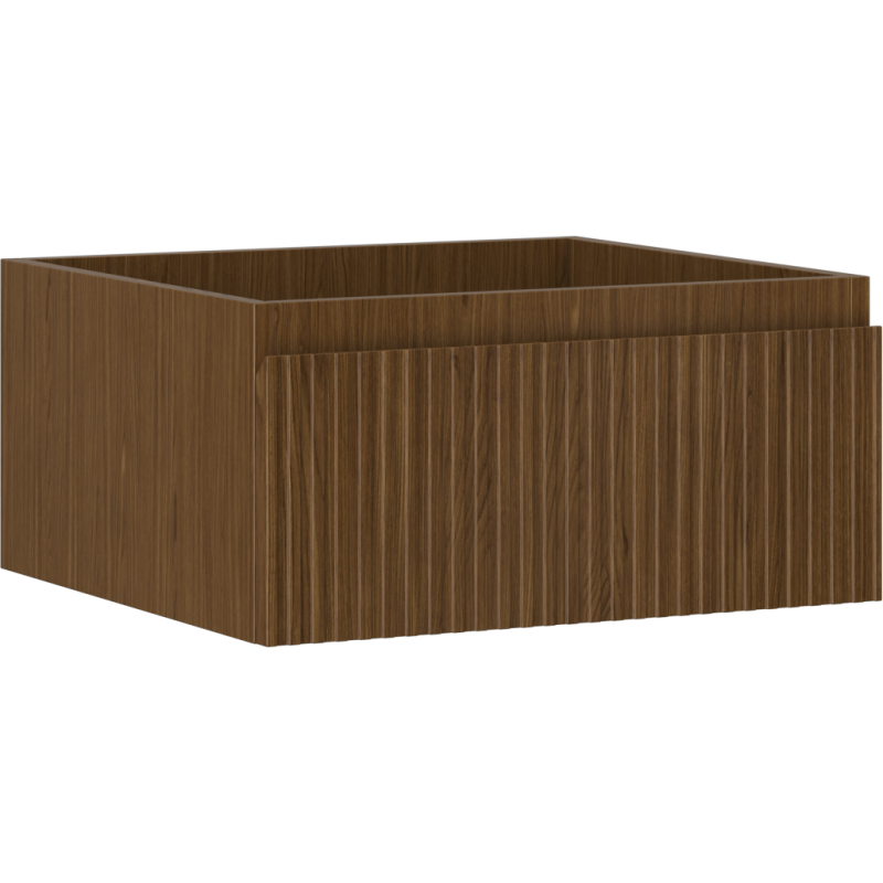 Mexen Rivel armário de casa de banho para lavatório 50 cm, 1 gaveta, frisado, nogueira - 91A20-05023-1-BF86