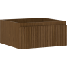 Mexen Rivel bathroom cabinet for sink, 50 cm, 1 drawer, grooved, walnut - 91A20-05023-1-BF86