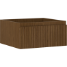 Mexen Rivel mobiletto da bagno sotto lavabo 50 cm, 1 cassetto, scanalato, noce - 91A20-05023-1-BF86
