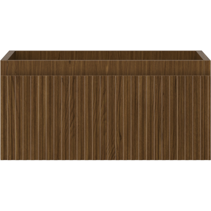 Mexen Rivel armário de casa de banho para lavatório 50 cm, 1 gaveta, frisado, nogueira - 91A20-05023-1-BF86