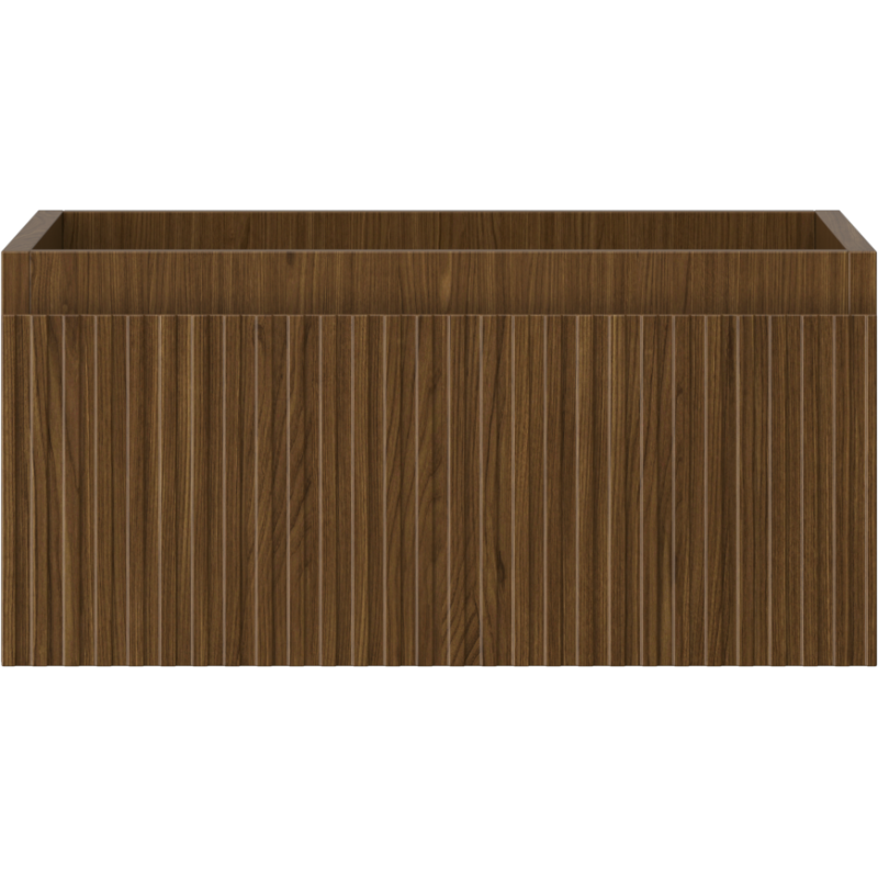 Mexen Rivel Buedzëmmer-Schränkchen ënner de Lavabo 50 cm, 1 Tirang, rillen, Nëss - 91A20-05023-1-BF86